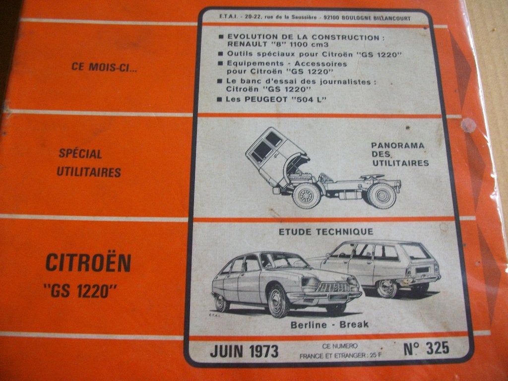 revue technique citroen GS1220, Autos : Divers, Enlèvement ou Envoi