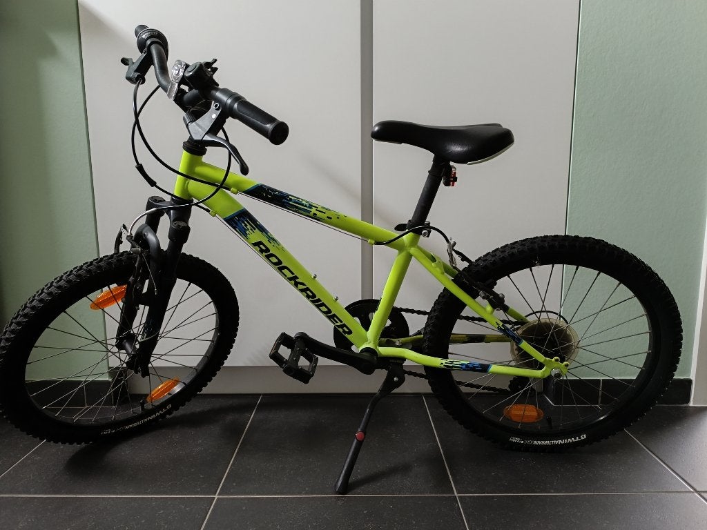 Kinderfiets 20 inch - MTB Rockrider Decathlon, Fietsen en Brommers, Fietsen | Jongens, Ophalen, Gebruikt, Velgrem, Versnellingen