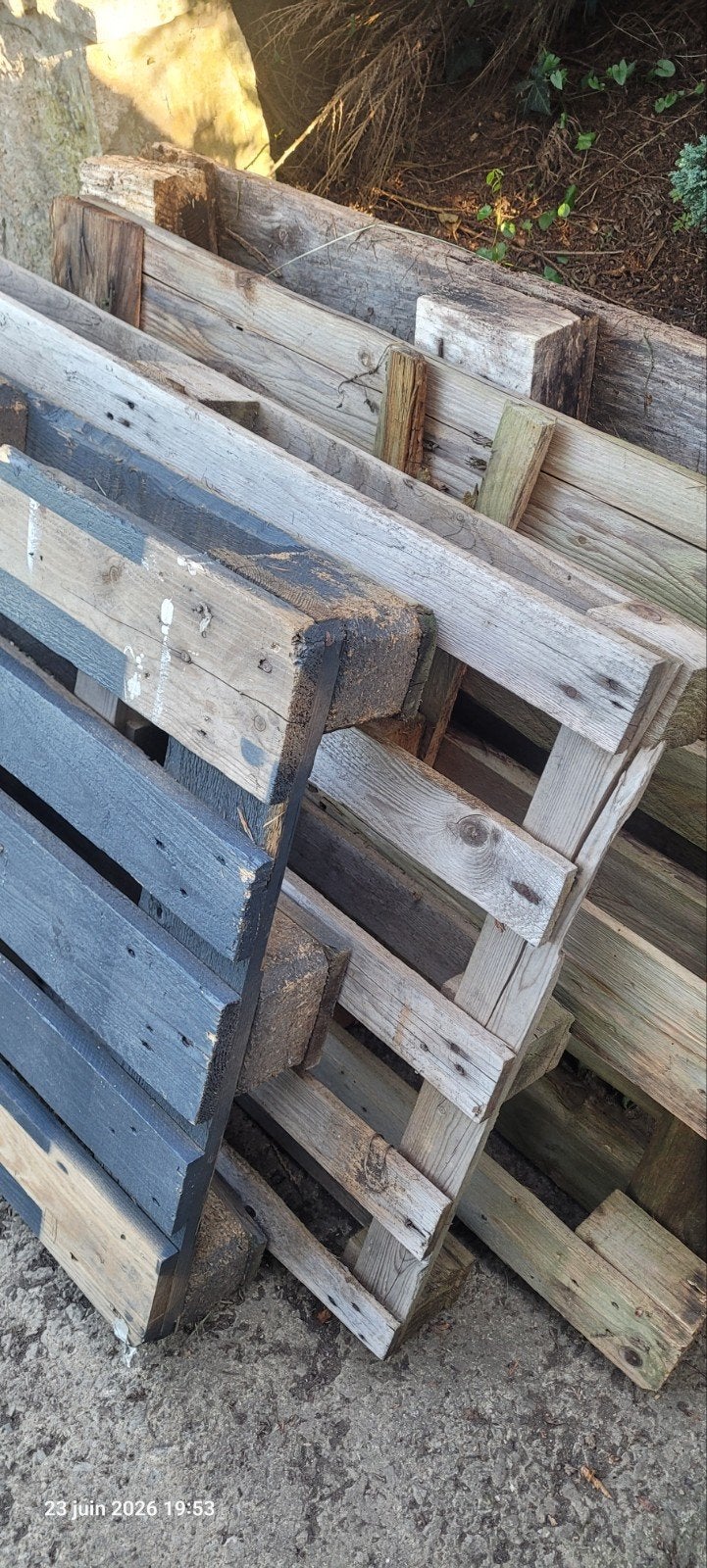 Palettes bois gratuites, Enlèvement