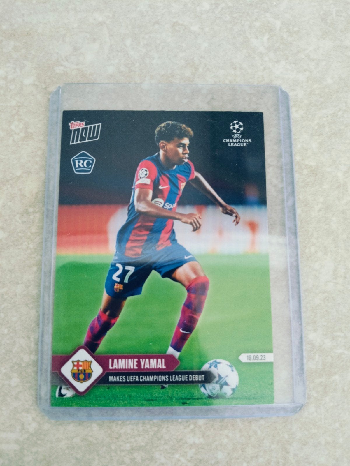 Lamine Yamal Barcelona Rookie topps now, Verzamelen, Ophalen of Verzenden