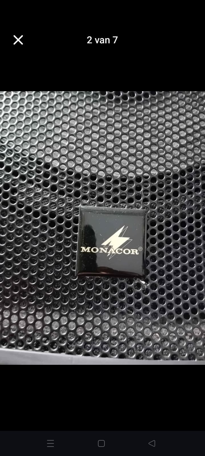 2 speakers monacor pab 15 inch met versterker en kabels, Enlèvement