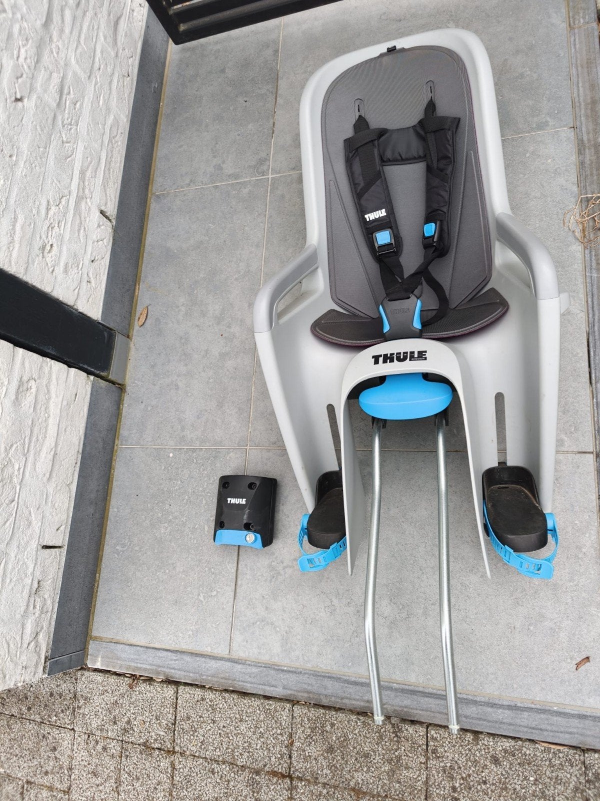 Fietsstoeltje Thule in perfecte staat, Ophalen, Achterzitje, Voetsteuntjes, 0 t/m 18 kg