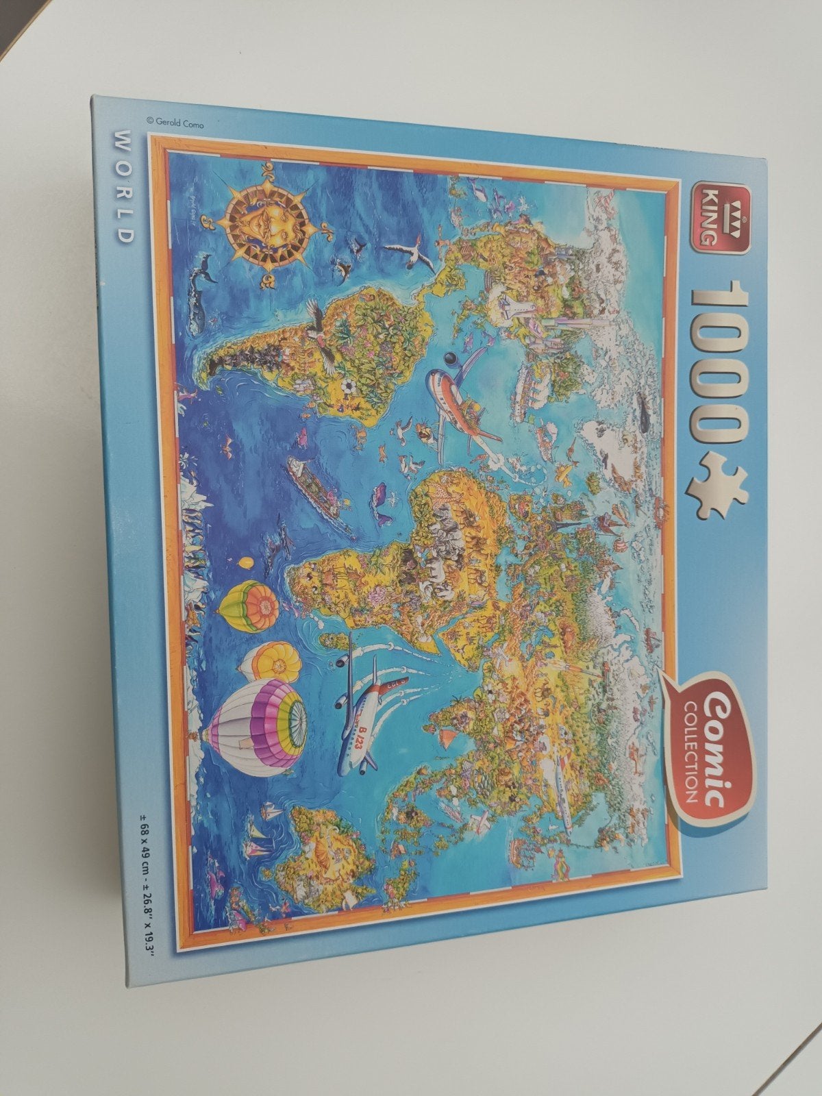 Wereldkaart puzzel 1000 stuks, Ophalen