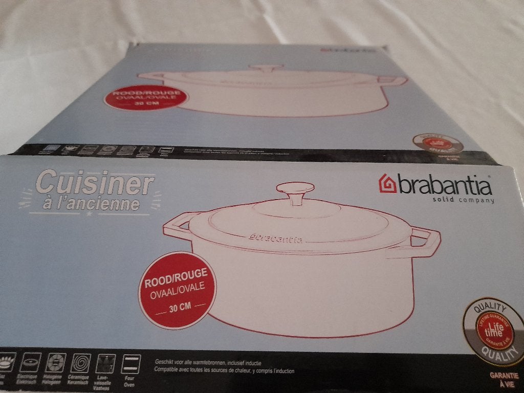 Brabantia - ovenschotel ovaal- 30 cm - email, Huis en Inrichting, Ophalen, Nieuw, Gietijzer, Koekenpan of Braadpan