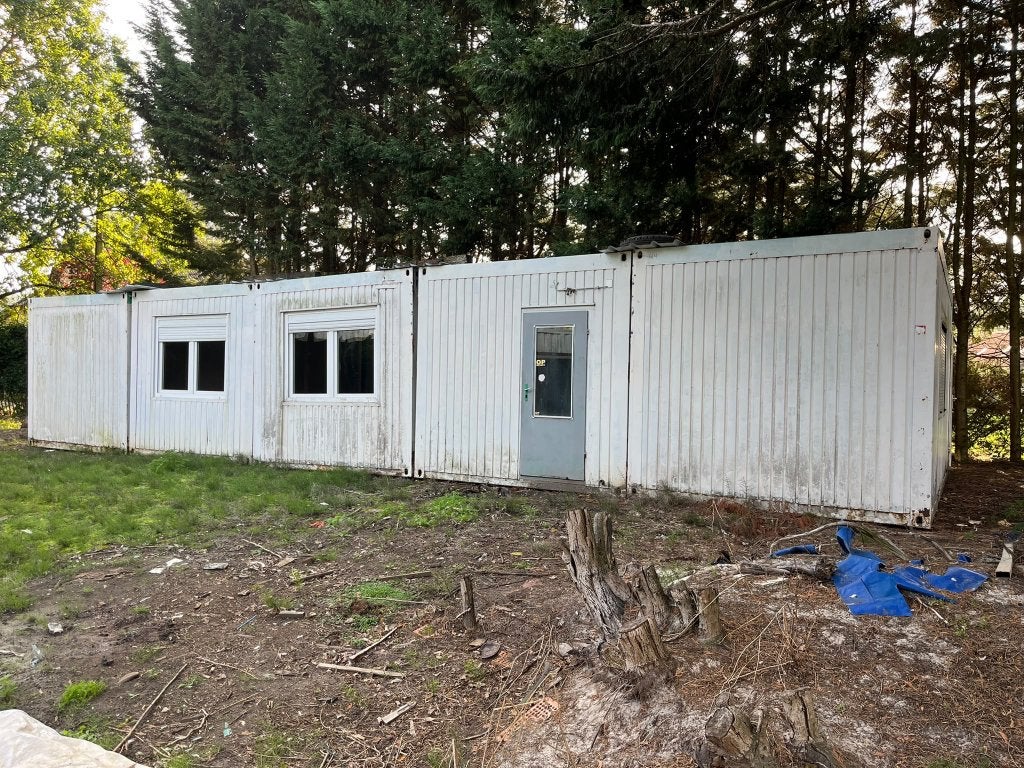 Container, Enlèvement, Utilisé, Pavillon de jardin