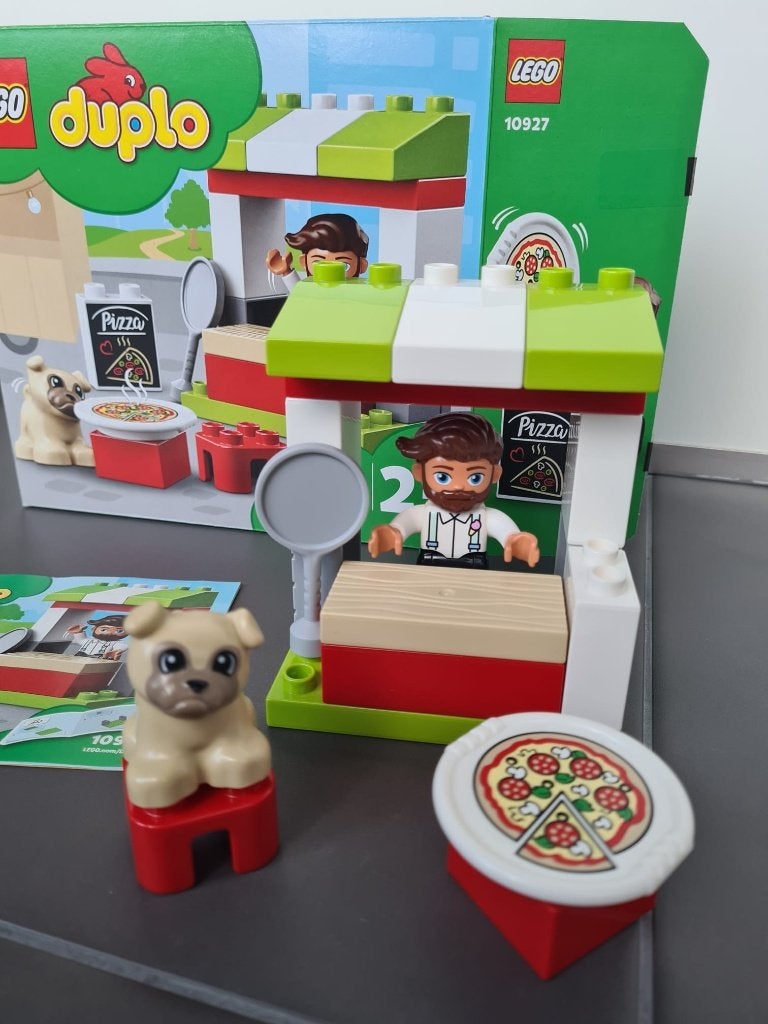 Duplo pizzabakker incl doos en boekje, Ophalen, Zo goed als nieuw, Complete set, Duplo