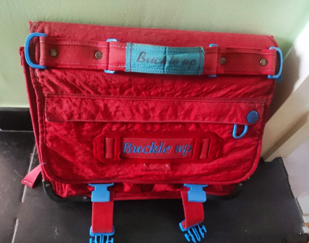 cartable Buckle up, Ophalen, Aktetas of Boekentas, 30 tot 40 cm, Rood