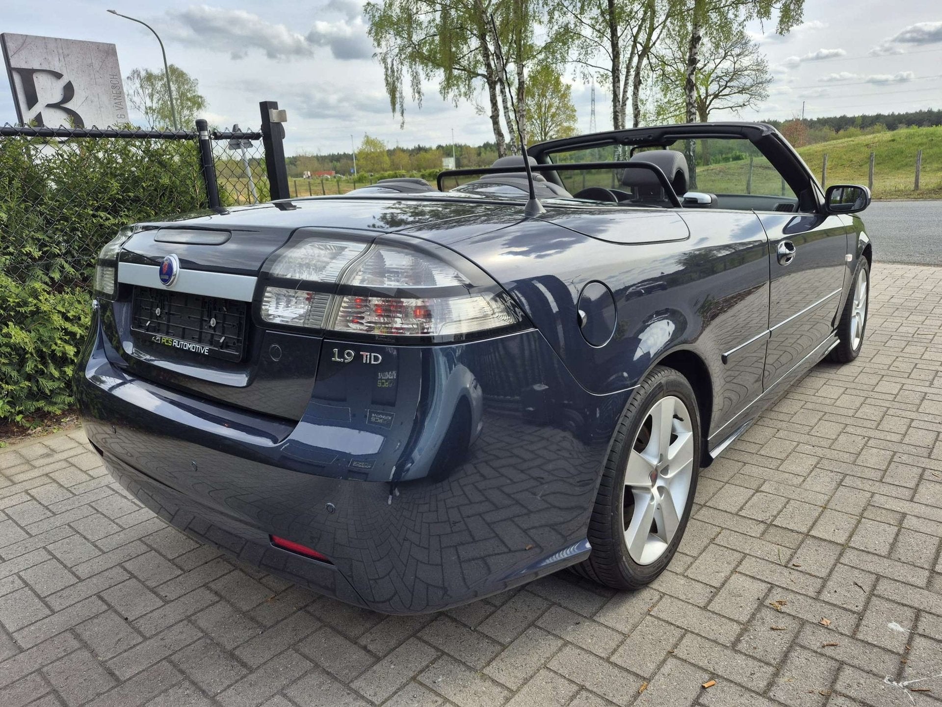 Saab 9-3 Cabriolet 1.9 TiD Linear / 12 maanden waarborg, Auto's, Gebruikt, 4 cilinders, Cabriolet, Blauw