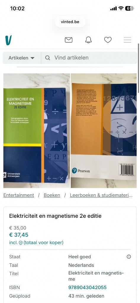 Elektriciteit en magnetisme, Boeken, Ophalen, Nieuw