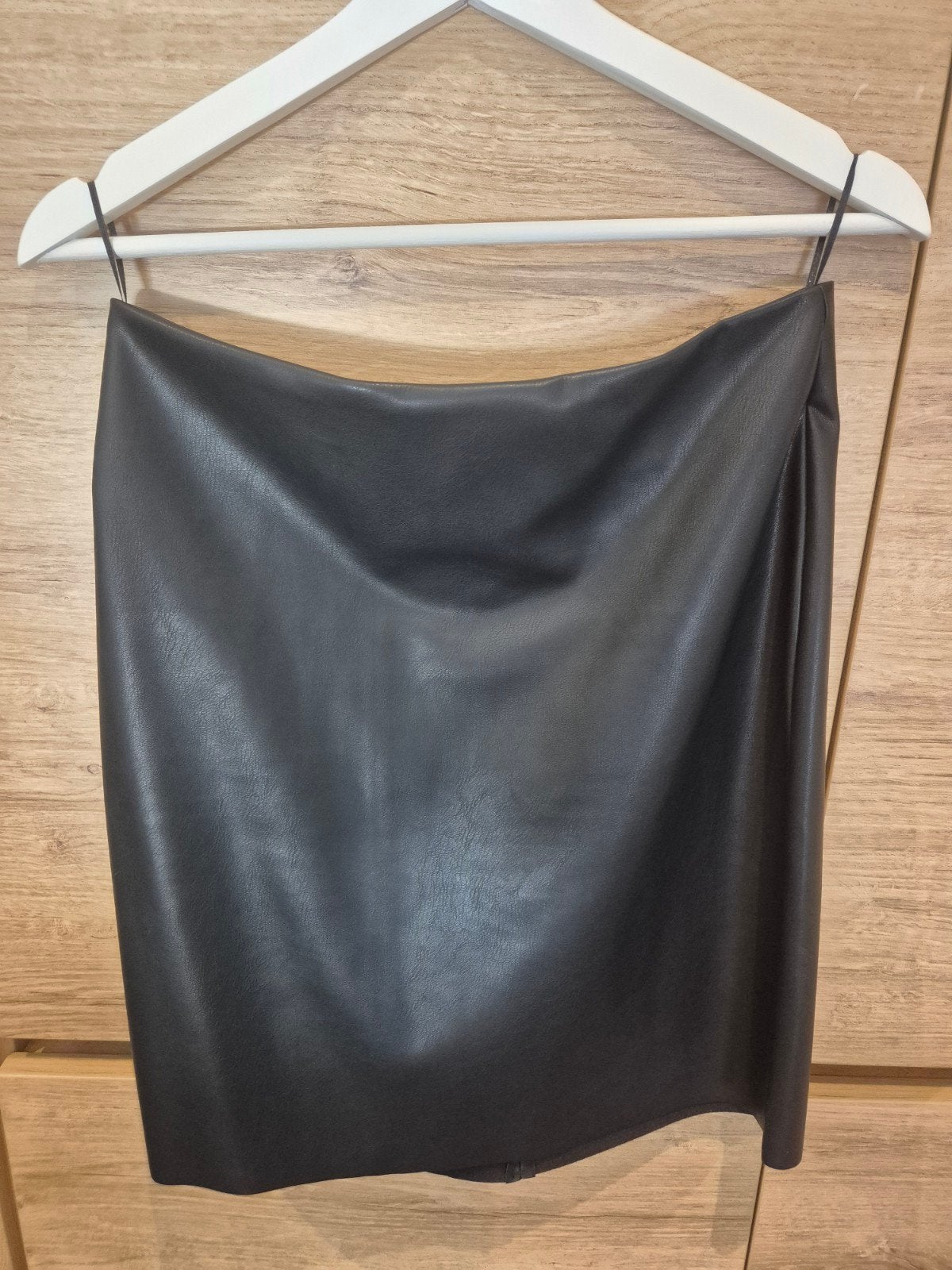 Zwart, vals lederen kokerrok, vila, maat 38, Kleding | Dames, Rokken, Ophalen, Maat 38/40 (M), Zwart