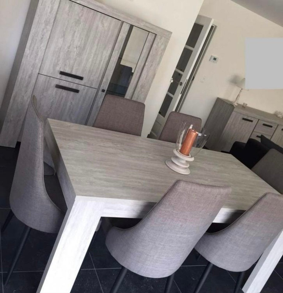 set van 6 moderne eetkamerstoelen, Huis en Inrichting, Ophalen