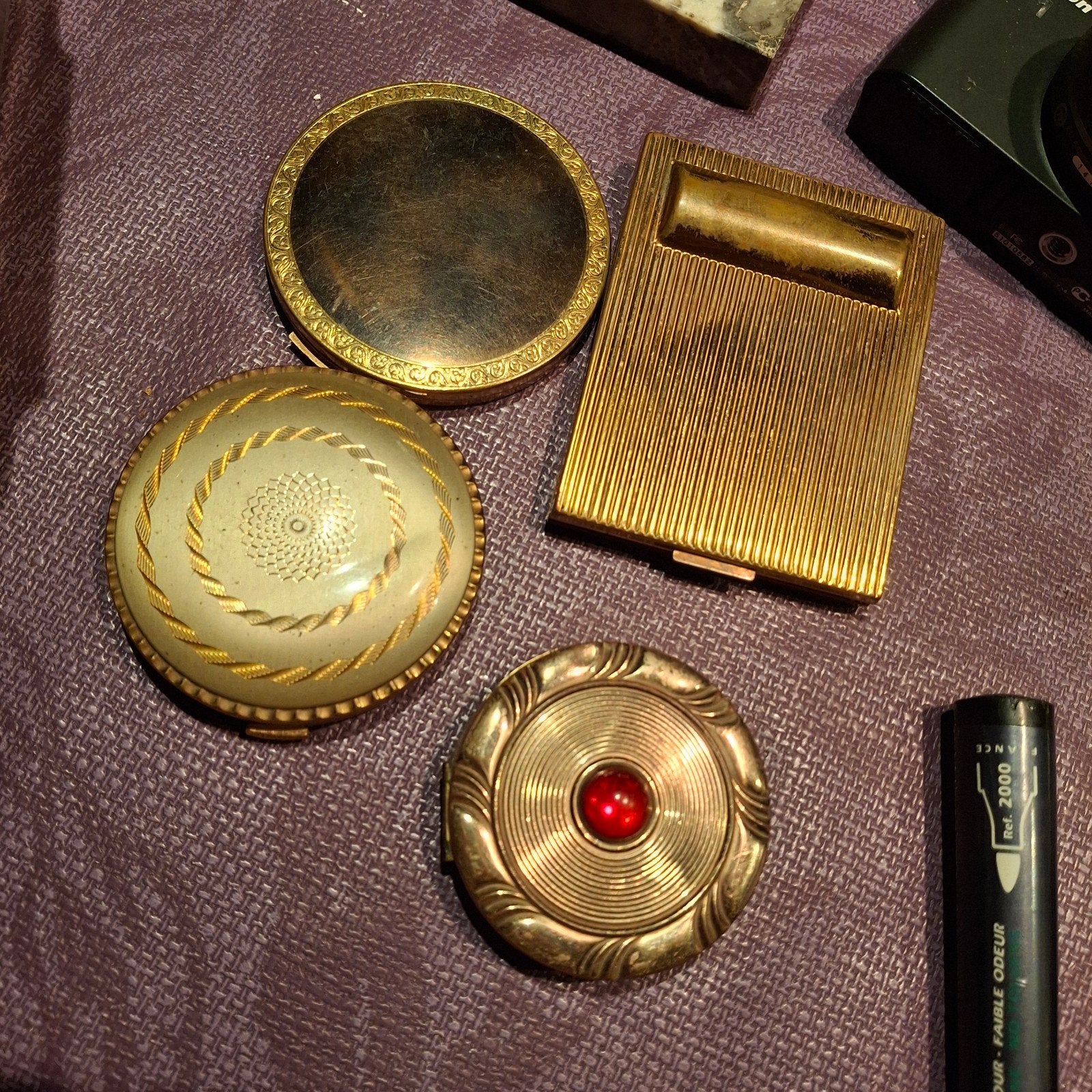 poudriers pour collectionneurs, Handtassen en Accessoires, Ophalen of Verzenden, Verguld