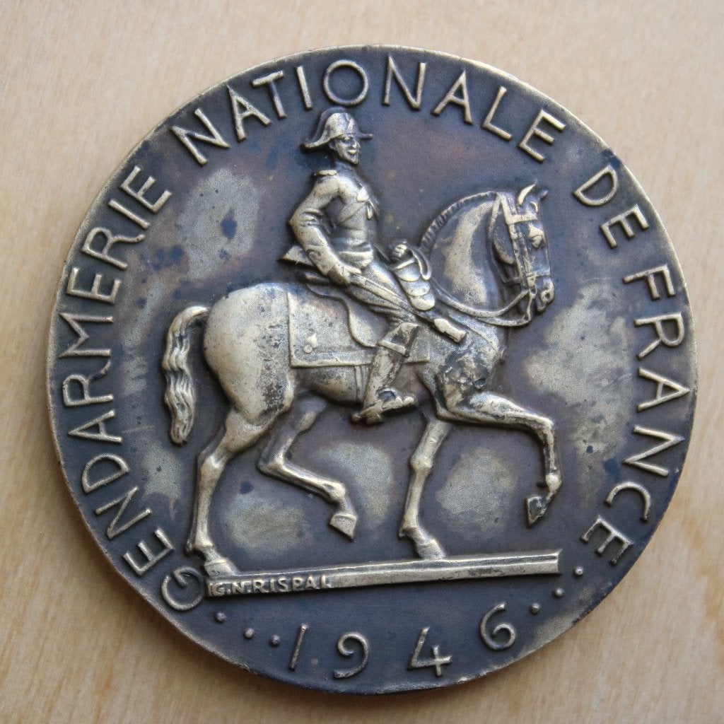 Medaille Gendarmerie Nationale de France 1946 G.N.Rispal, Ophalen of Verzenden, Brons