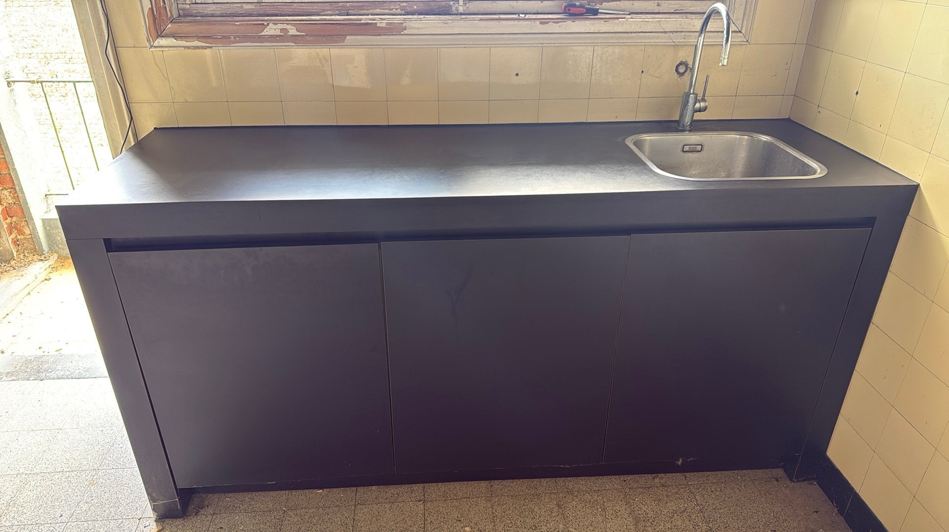 Keuken, Maison & Meubles, Cuisine | Cuisines complètes, Sans poignée, Bois, Enlèvement, Utilisé
