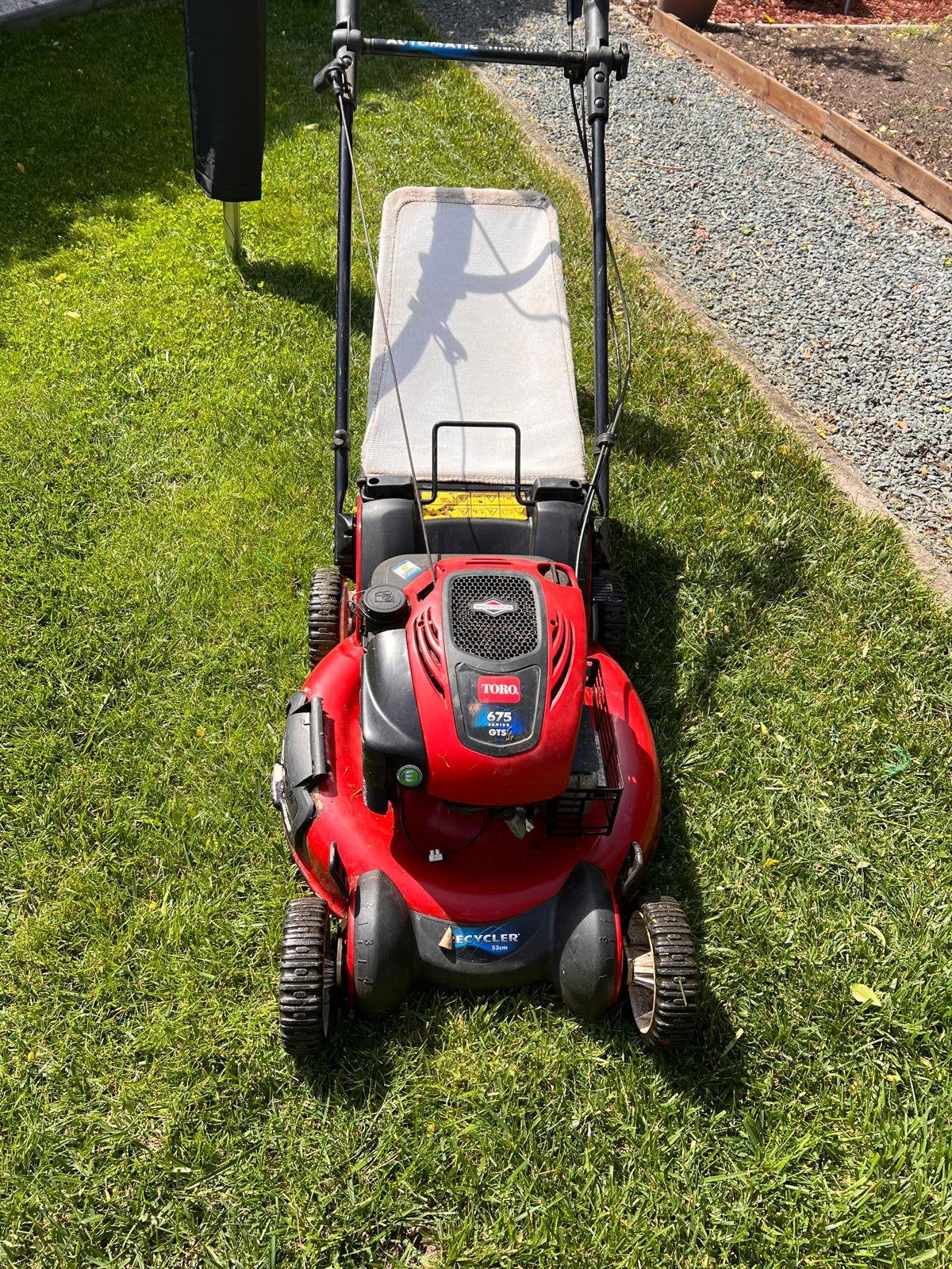 Toro benzine grasmaaier 53 cm – zelftrekkend, Ophalen, Gebruikt, Opvangbak, Benzine-grasmaaier