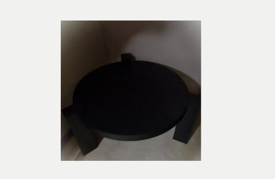 Gratuit. Table ronde noire Très bon état 90 cm / H 40 cm, Maison & Meubles, Tables | Tables de salon, Rond, Comme neuf, Enlèvement