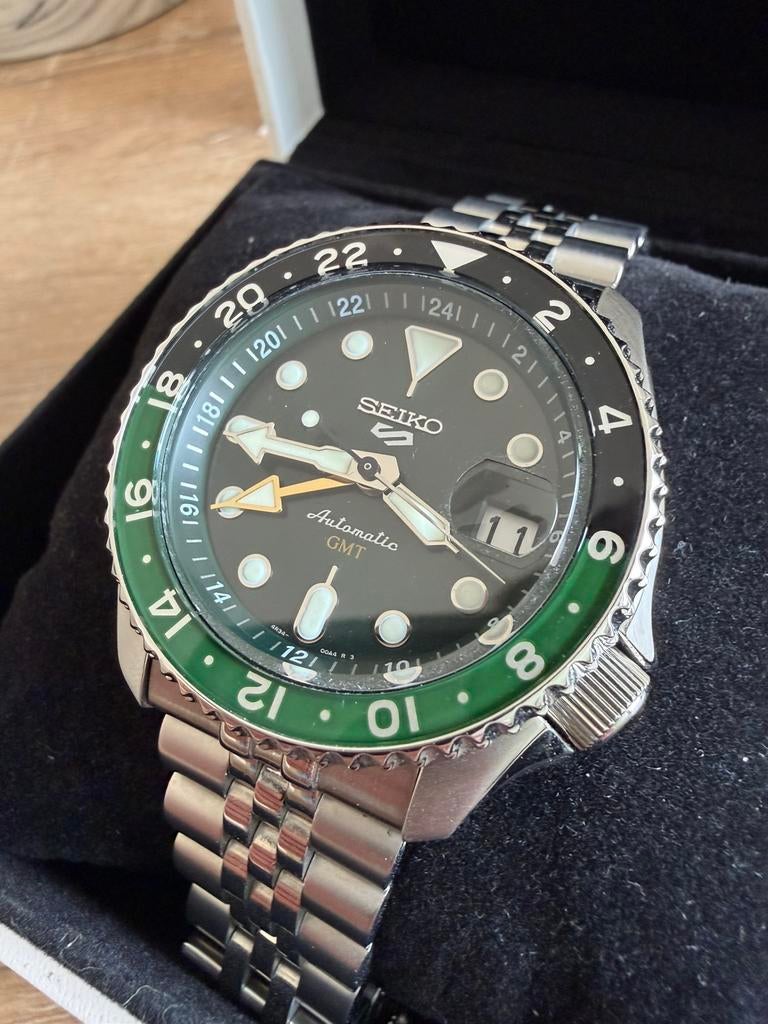 Seiko 5 sports SSK035K1 (sprite) horloge, Ophalen, Zo goed als nieuw, Staal, Seiko