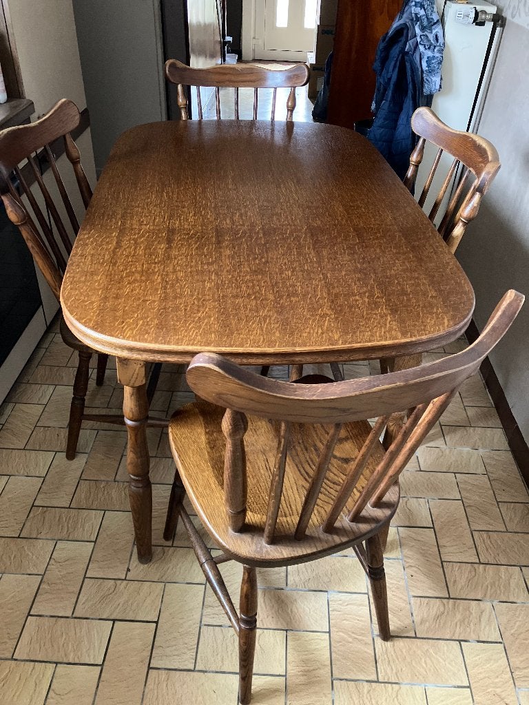Tafel en stoelen keuken, Ophalen, Gebruikt