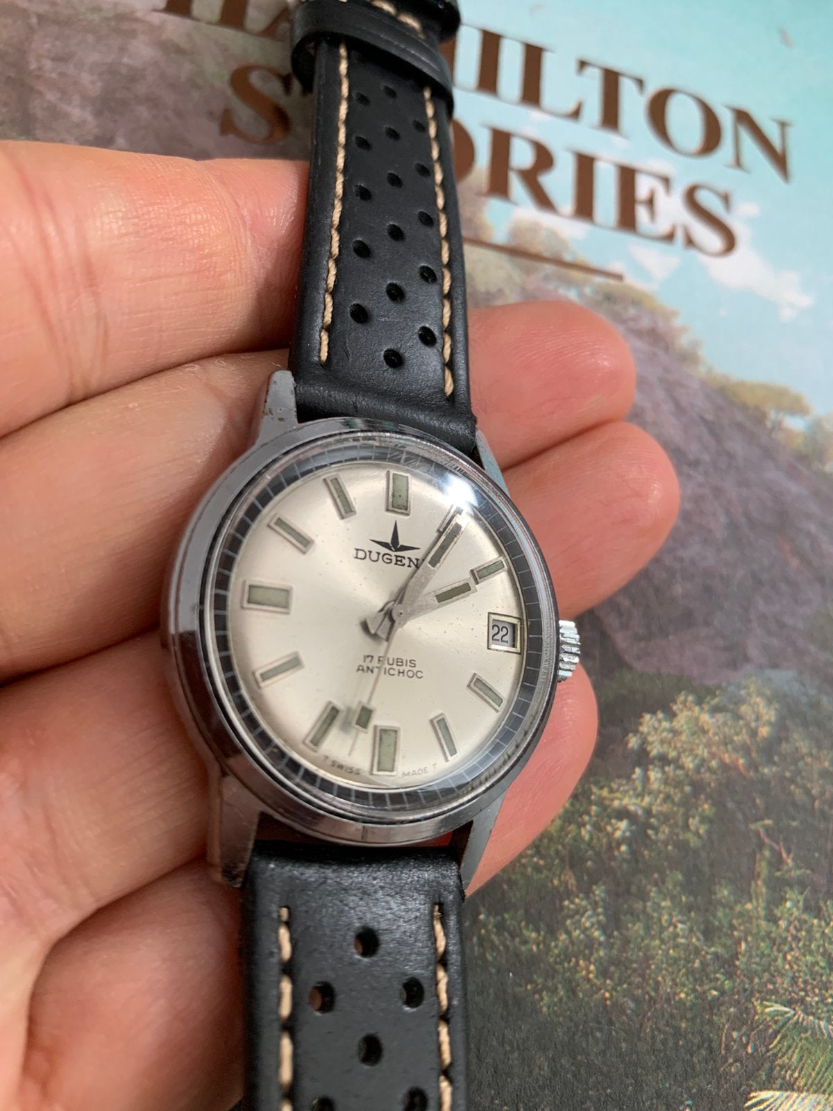 Vintage Dugena Handopwinding ( Gereviseerd ), Ophalen of Verzenden