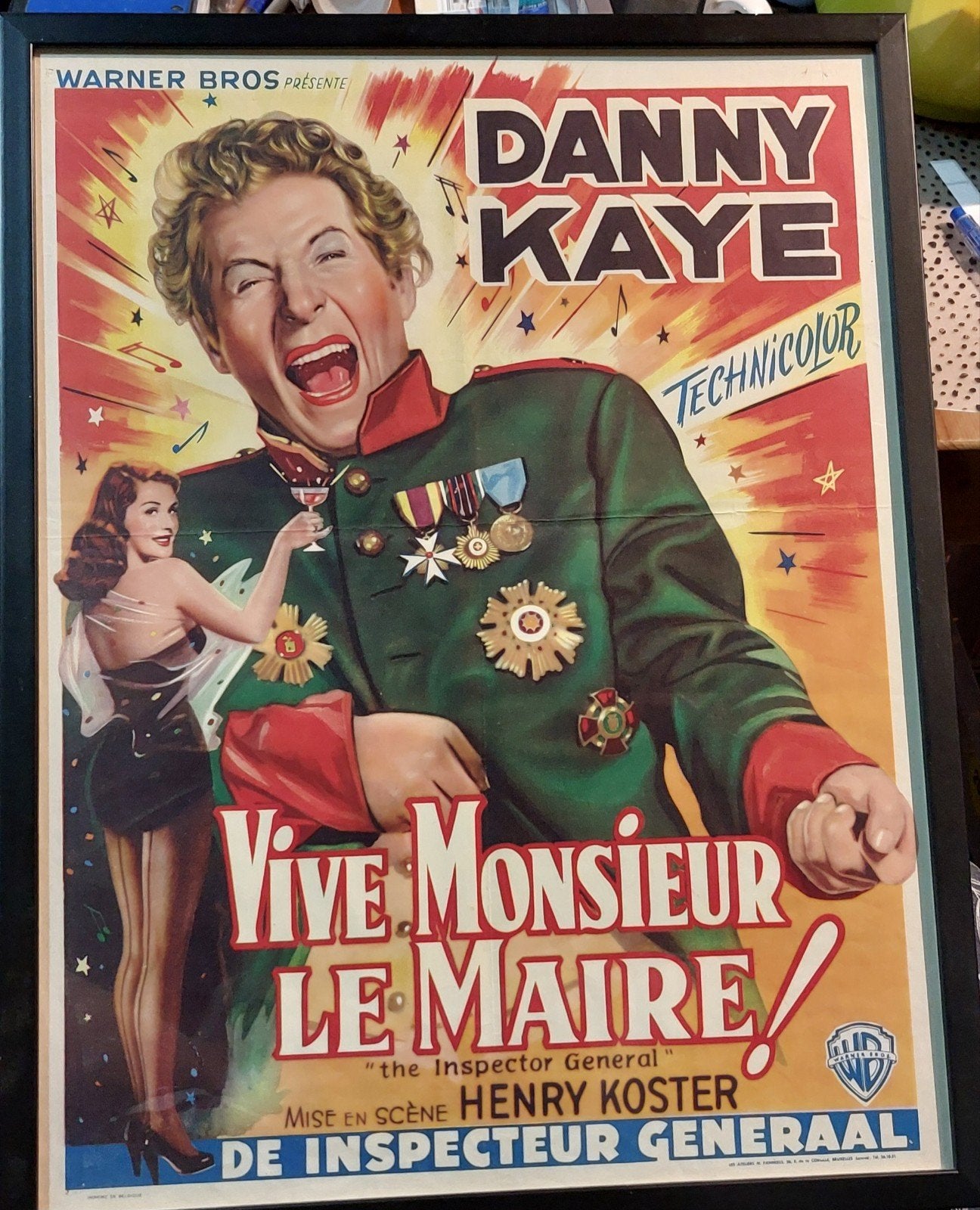 Belgische filmposter Danny Kaye 1949, Ophalen