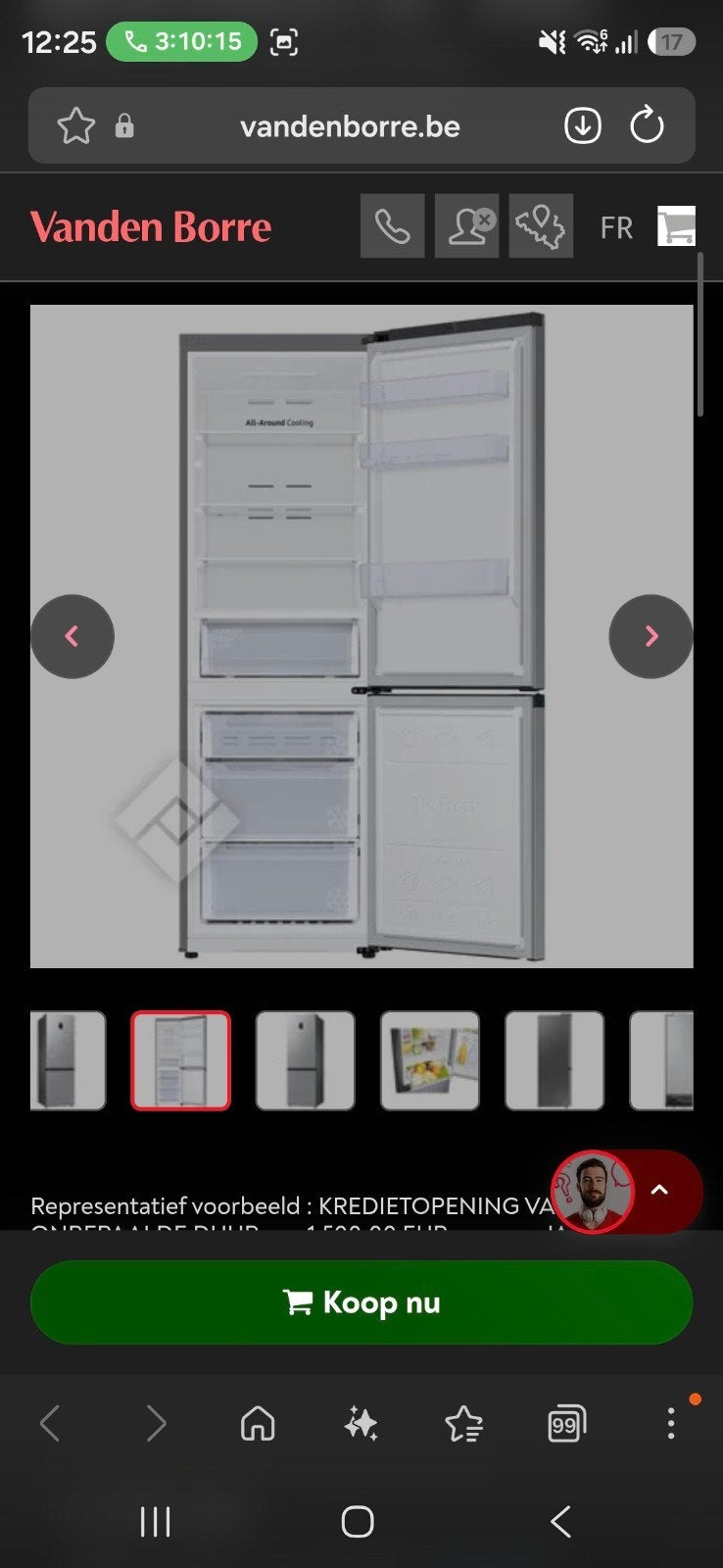 Samsung frigo, Enlèvement