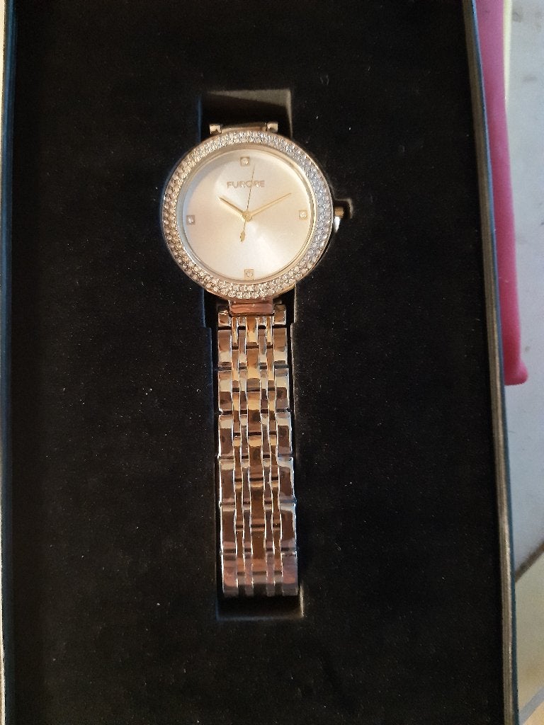 Furone GU02 dameshorloge van staal en goud, Handtassen en Accessoires, Horloges | Dames, Staal, Polshorloge, Nieuw, Goud