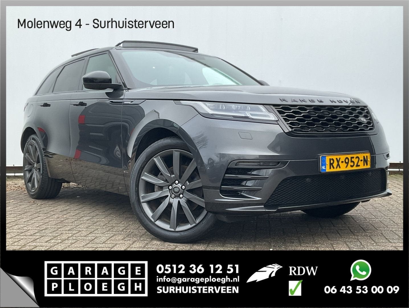 Land Rover Range Rover Velar 3.0 V6 SC AWD HSE Pano.dak Airs, Autos, Land Rover, Argent ou Gris, Achat, Entreprise, Range Rover Velar
