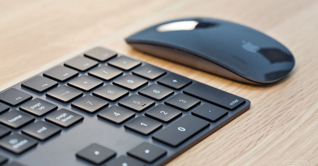 Clavier et souris Apple noirs, Informatique & Logiciels, Azerty, Comme neuf, Enlèvement, Apple