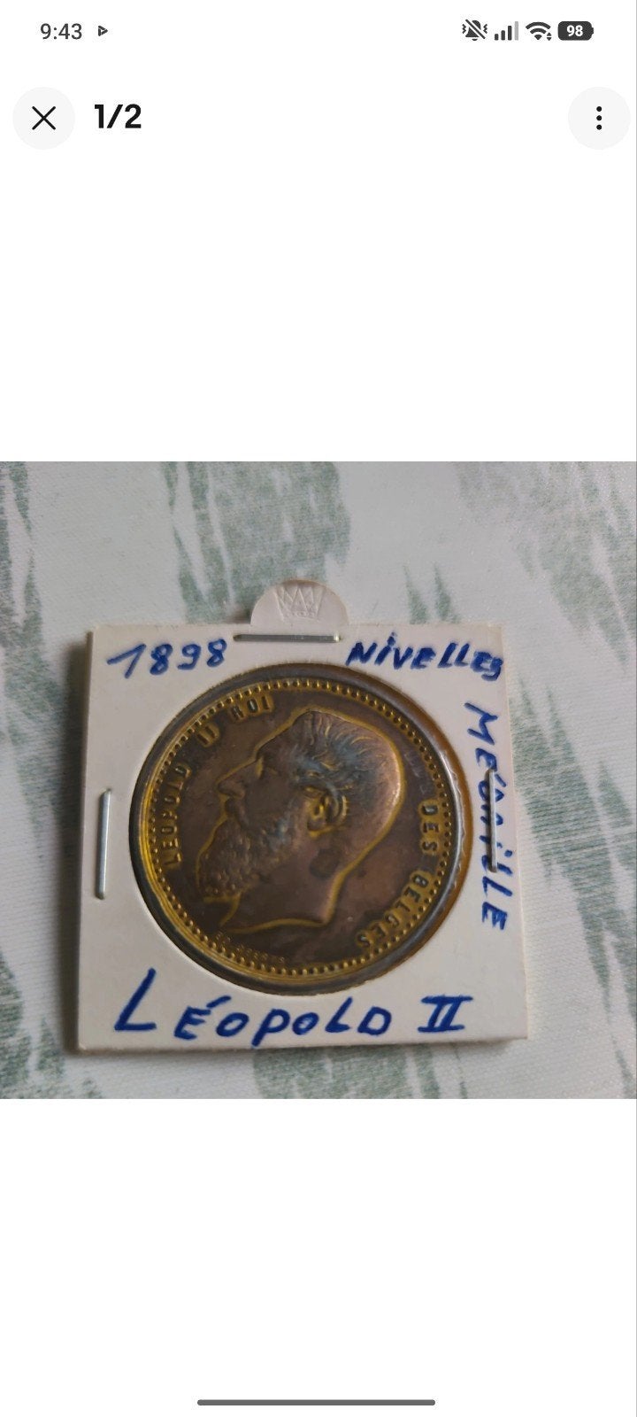 Leopold 2-medaille, Ophalen of Verzenden