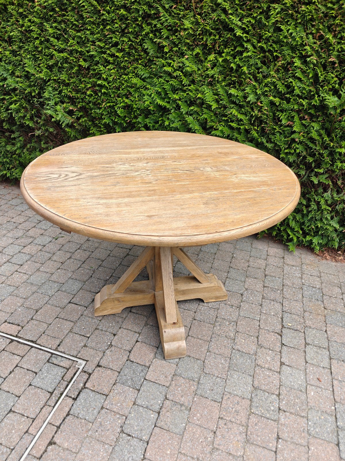 Mooie, ronde tafel vol hout, Antiek en Kunst, Ophalen