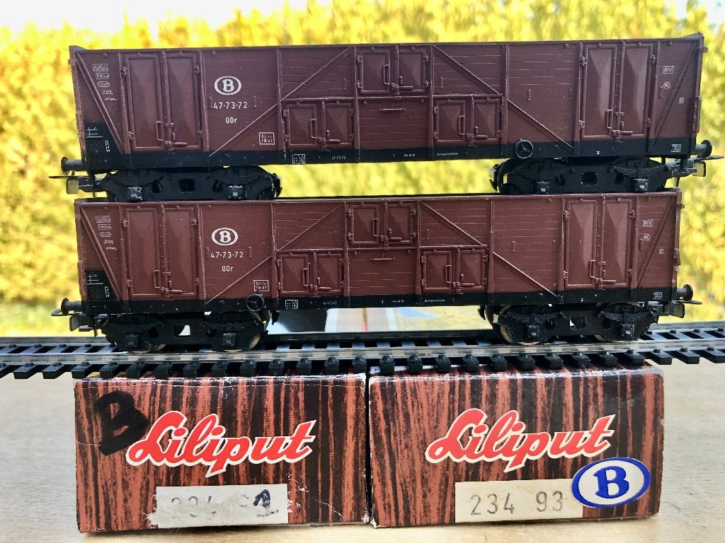 PIKO SNCB LOT DE 2 WAGONS Eas TOMBEREAUX A BOGIES HO, Hobby & Loisirs créatifs, Trains miniatures | HO, Envoi, Utilisé, Piko