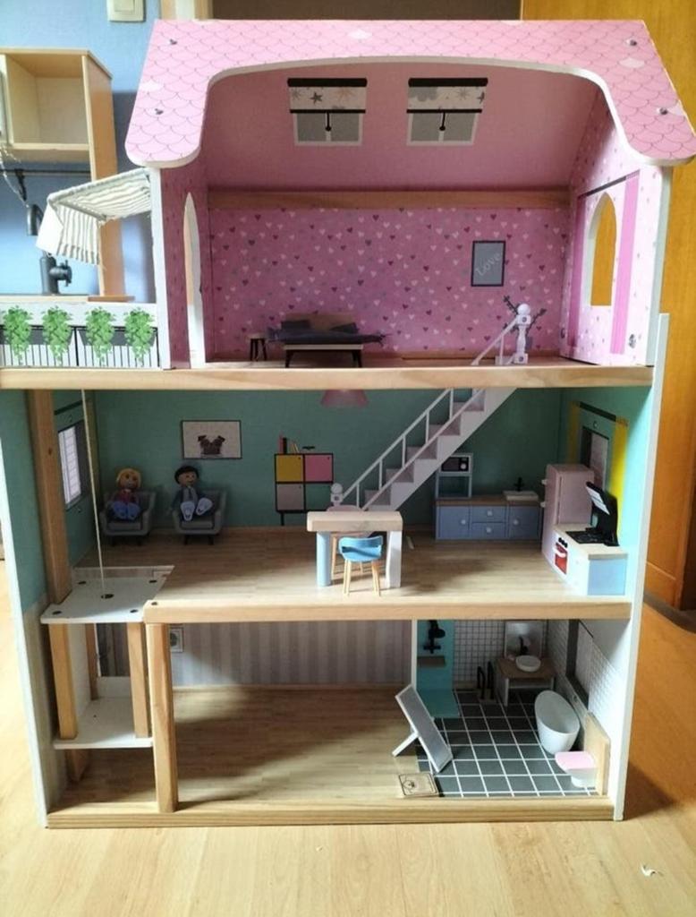 Houten poppenhuis, Kinderen en Baby's, Speelgoed | Poppenhuizen, Ophalen, Poppenhuis