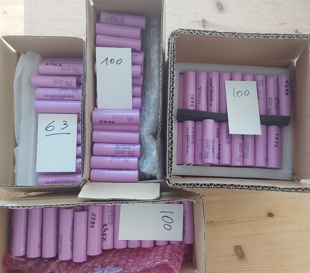 363x reclaimed Samsung 3.6V 2600mAh Li-ion Batterijen, Enlèvement, Comme neuf