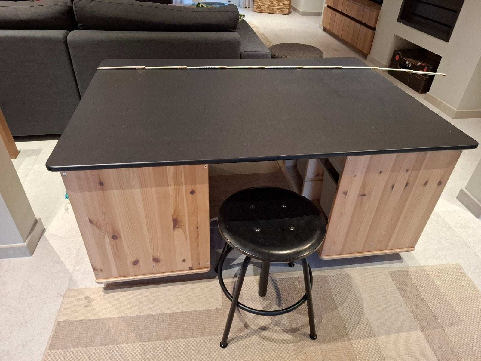 Bouwtafel Speeltafel verrijdbaar, Ophalen