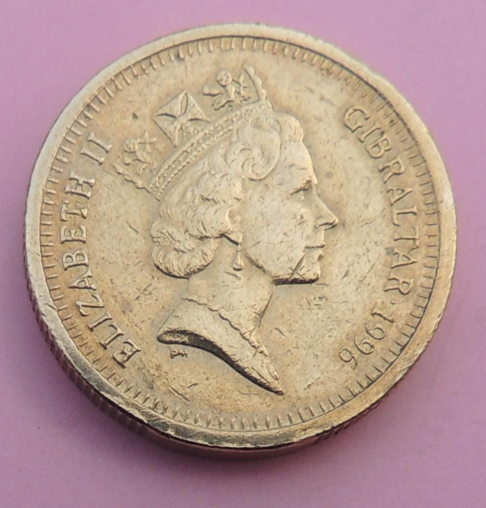 1996 1 livre "Gibraltar", Envoi, Autres pays, Monnaie en vrac