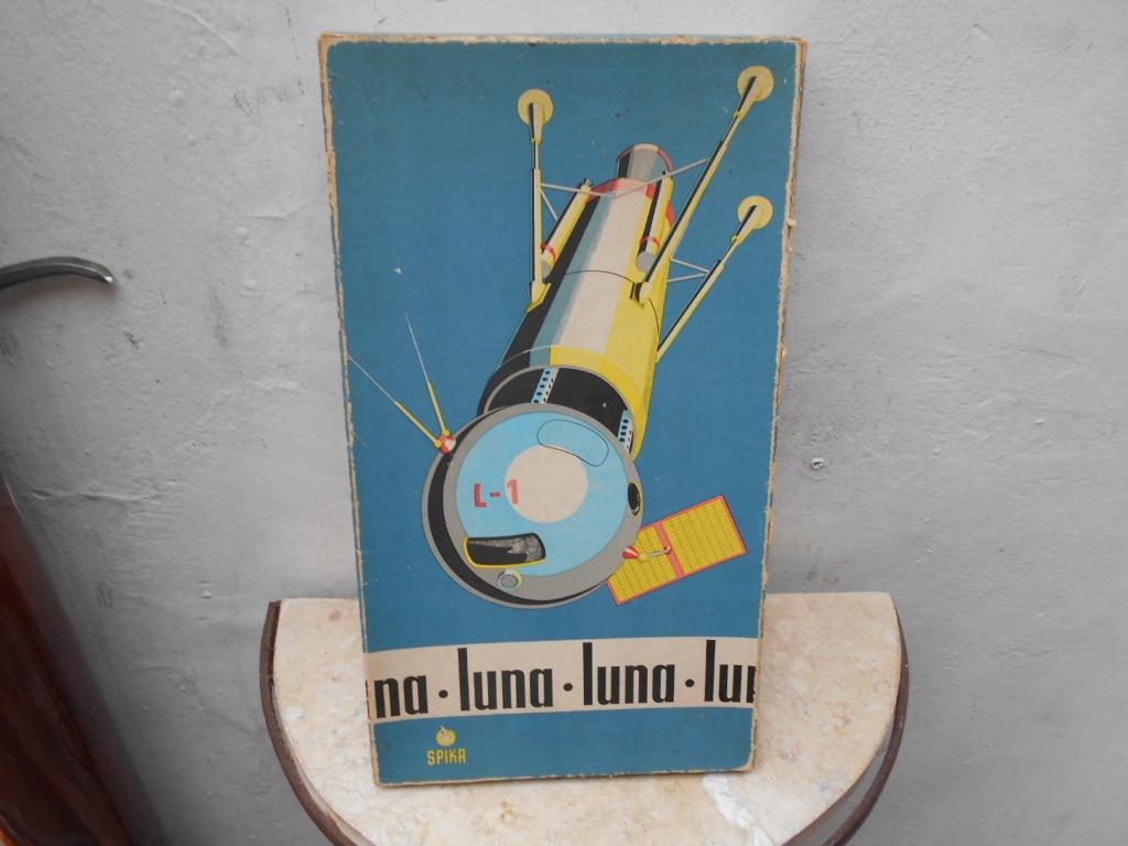 bordspel  LUNA  SPIKA  1960, Hobby en Vrije tijd, Gezelschapsspellen | Bordspellen, Ophalen of Verzenden