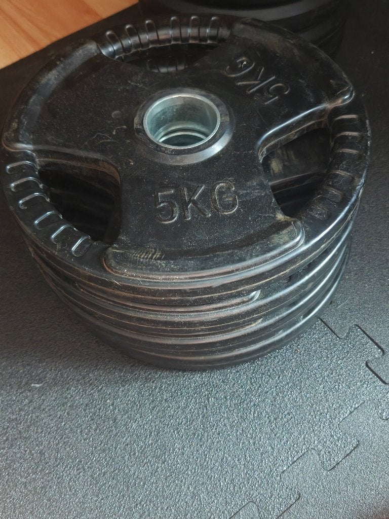 Disques de musculation 5Kg 2,5Kg 1,25, Sport en Fitness, Ophalen, Gebruikt, Benen, Halterschijven