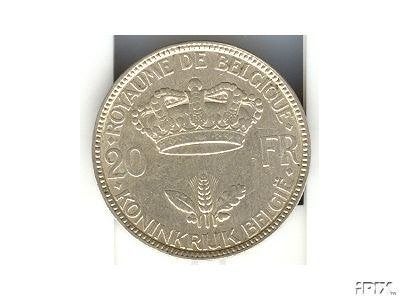 Belgique : 20 francs 1934 FR/VL (A) = morin 448 A =plus rare, Monnaie en vrac, Argent, Argent, Envoi