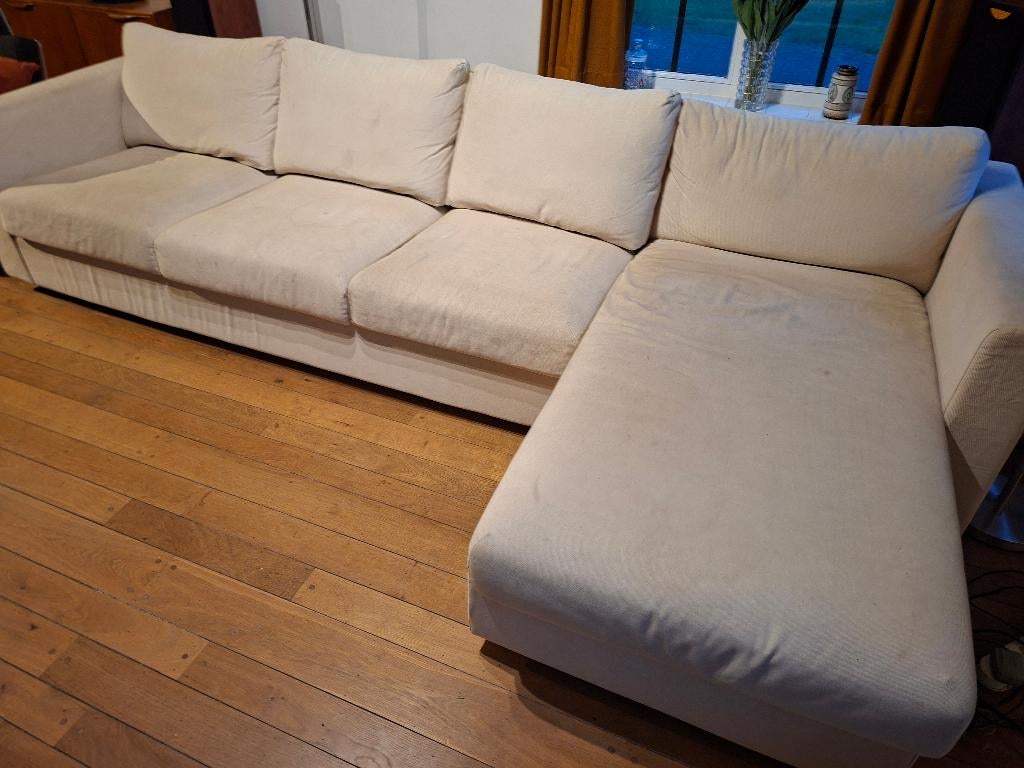Ikea Vimle zetel 4 zit + chaisse longue, Ophalen, Gebruikt, Vierpersoons of meer, IKEA