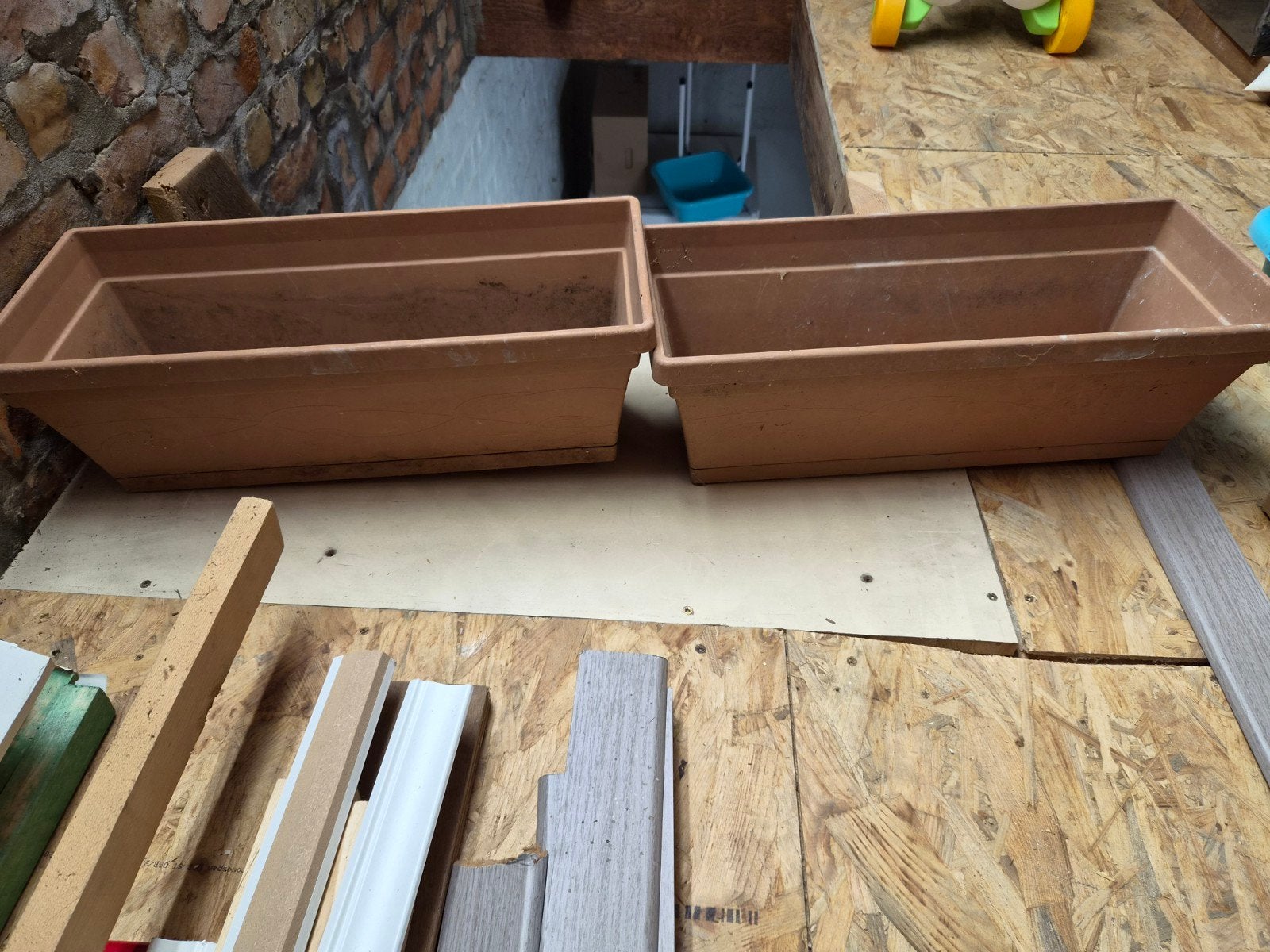 Bloembakken 10lt, Ophalen, Kunststof, Gebruikt, Balkon