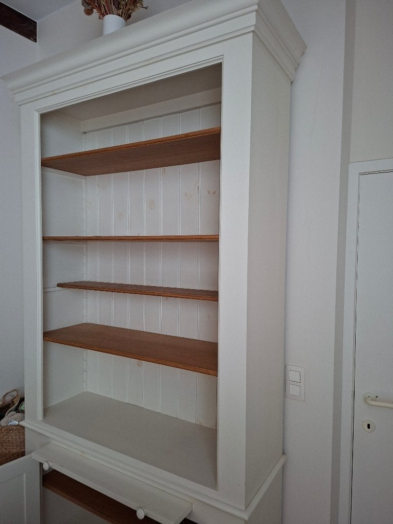 Massief houten boekenkast, Huis en Inrichting, Kasten | Boekenkasten, Ophalen, Gebruikt, 100 tot 150 cm, 200 cm of meer