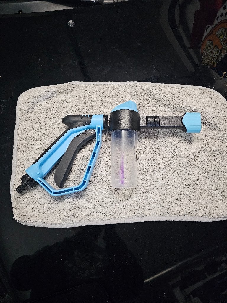 Stipt auto foamgun, Ophalen