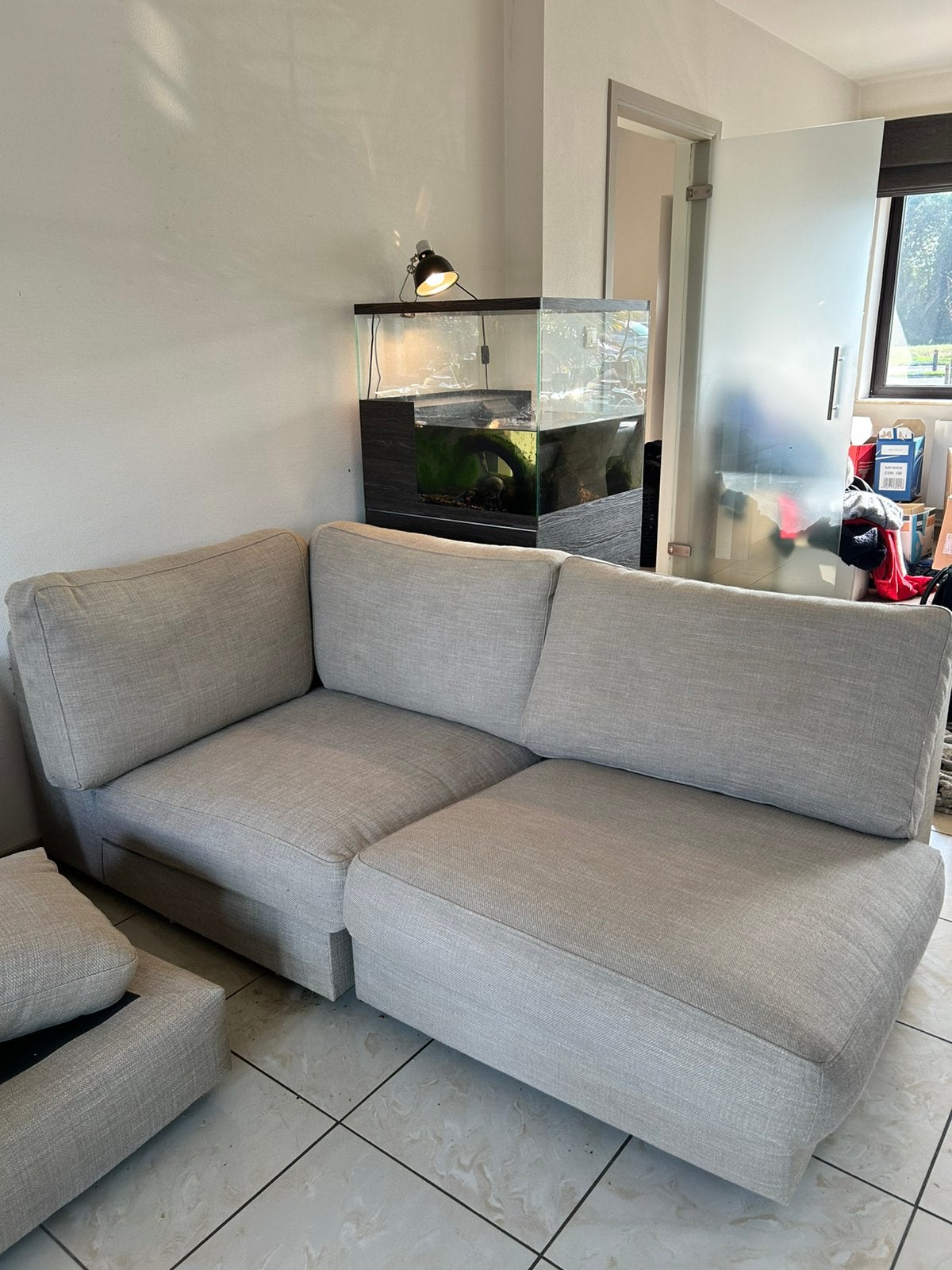 Fauteuil 2 places beige Loft Interior – 177 cm – 50 €, Enlèvement, Comme neuf, Tissus, Moderne cozy