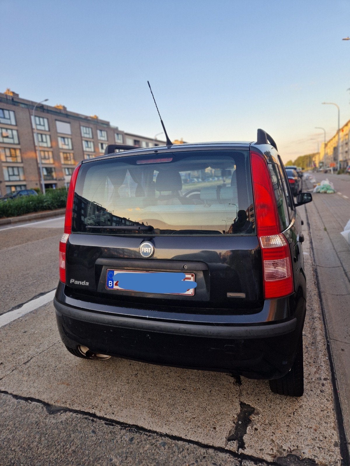 fiat panda 2005 zwart blauw, Autos, Achat, Panda, 5 portes, Tissu