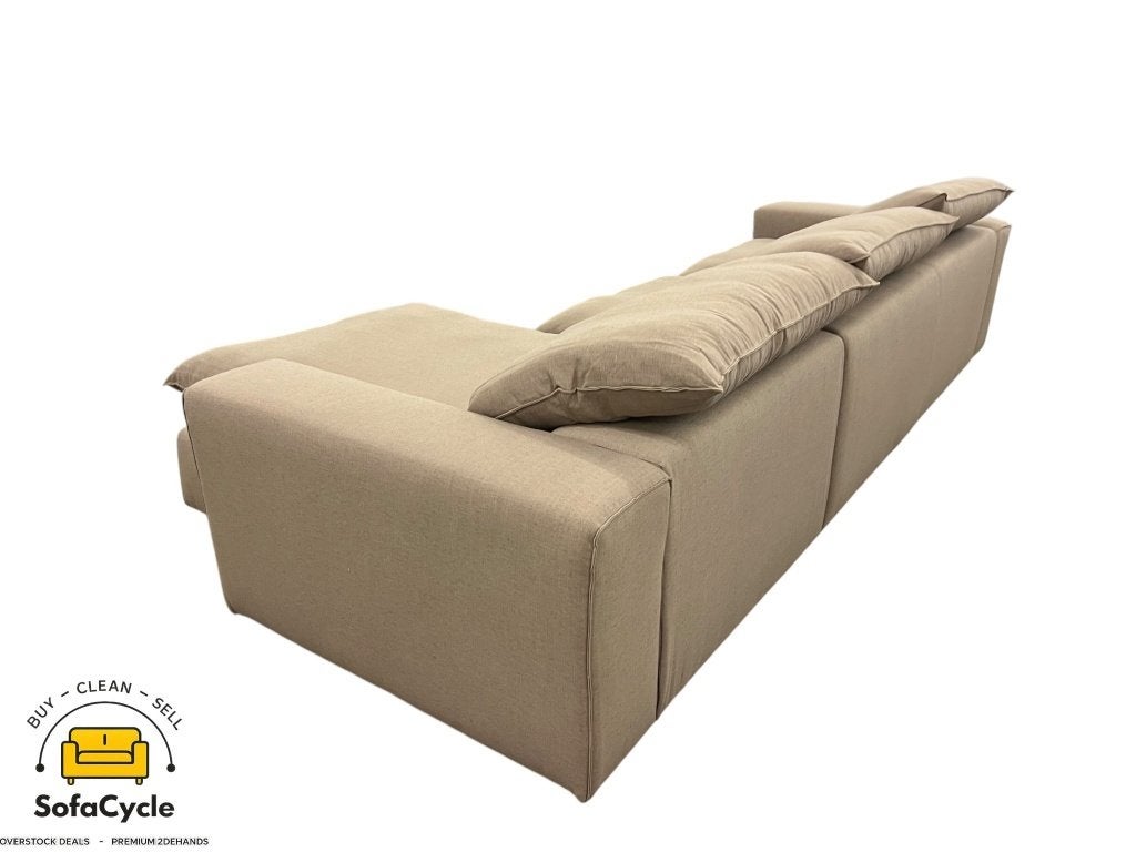 Hoekzetel beige in stof, hoek R, Huis en Inrichting, Nieuw, Stof, Zonnestraat 223-229, 9600 Ronse, België, Info@sofacycle.be
