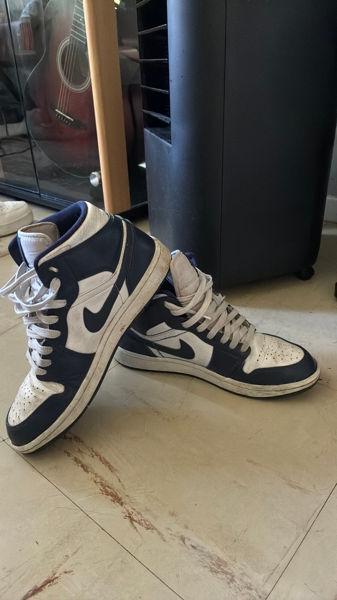 Nike Jordan’s, Ophalen, Blauw, Sneakers, Gedragen