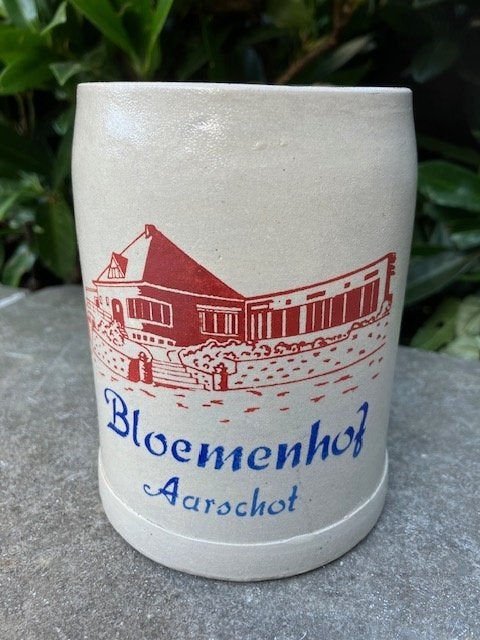 CHOPE À BIÈRE PIERRE POT À BIÈRE BLOEMENHOF AARSCHOT 0,5 ML, Enlèvement ou Envoi, Comme neuf, Chope(s)