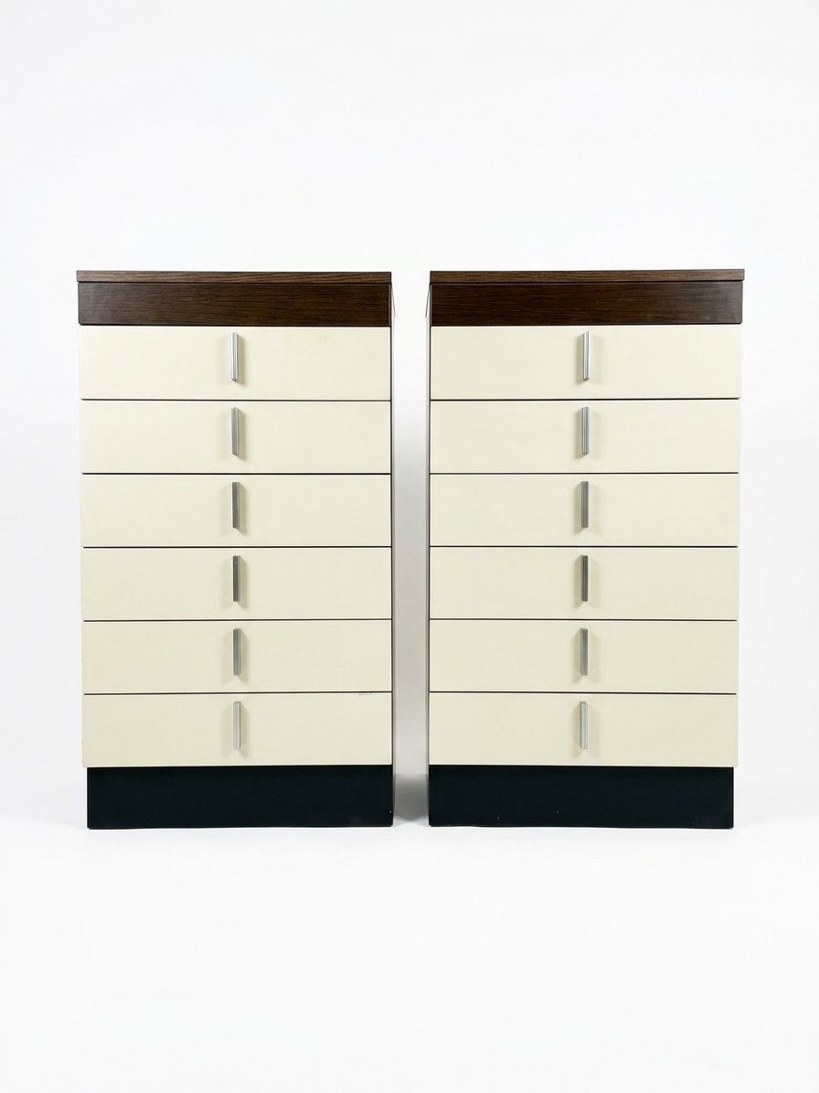Set van 2 Vintage Ladekasten / Commodes (Hülsta Tamis stijl), Enlèvement
