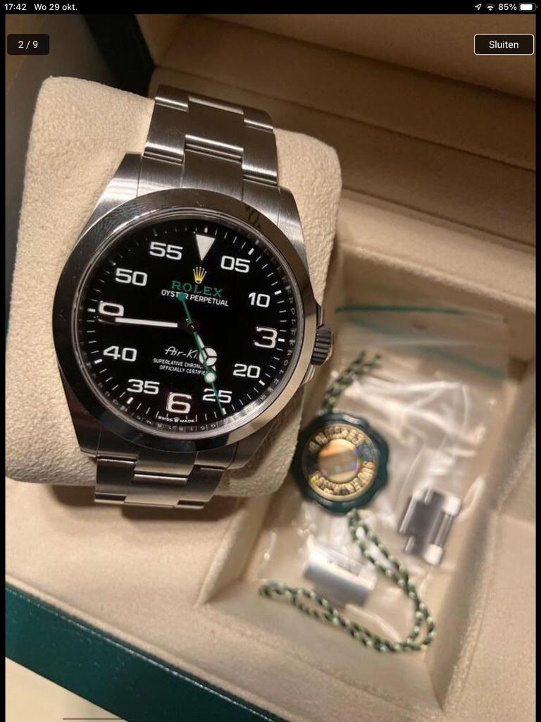 Ensemble complet Rolex Air King 2025., Bijoux, Sacs & Beauté, Montres | Hommes, Comme neuf, Montre-bracelet, Rolex, Acier, Acier