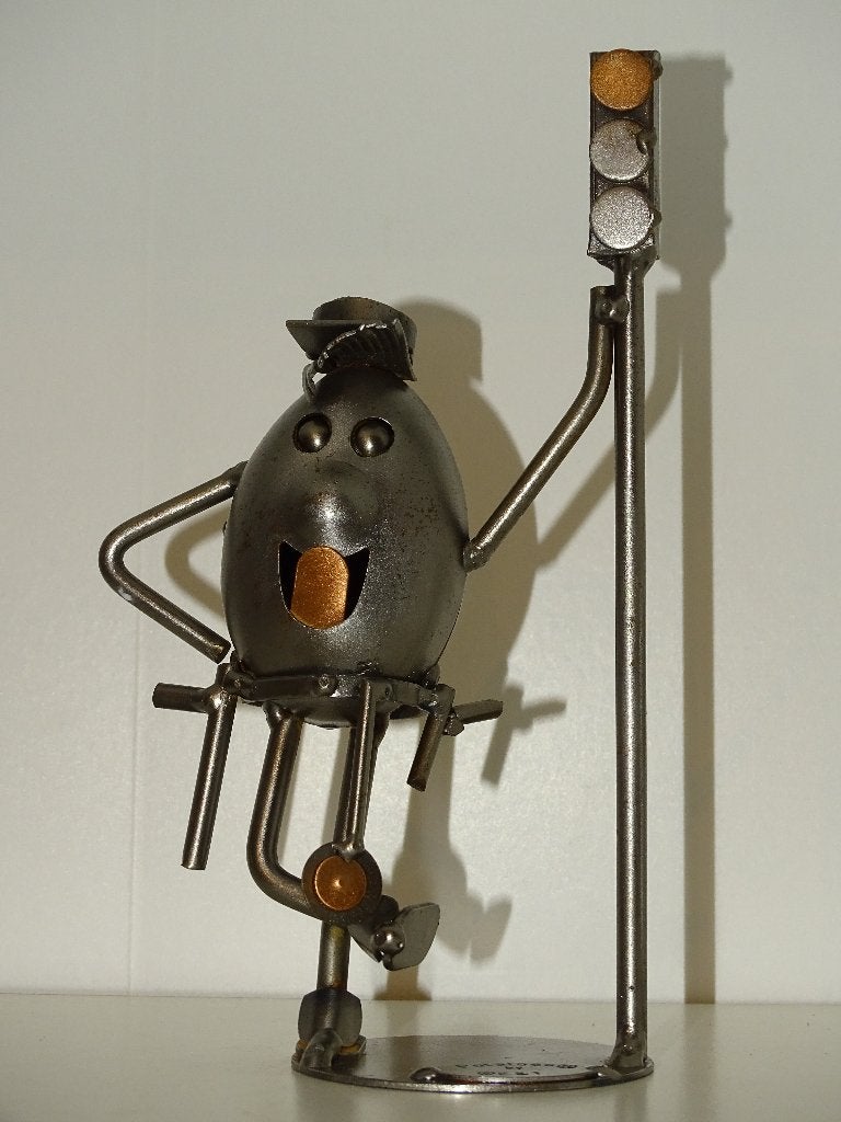 Figurine Métal Hinz & Kunst Policier Agent Feu Tricolore, Antiek en Kunst, Kunst | Designobjecten, Ophalen of Verzenden, Pop/figuur